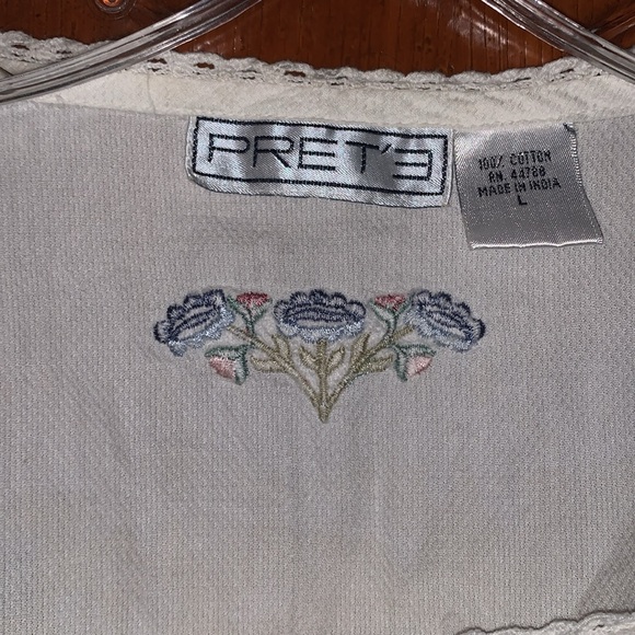 Prete Embroidered Button up Shirt  Size L - Picture 3 of 10